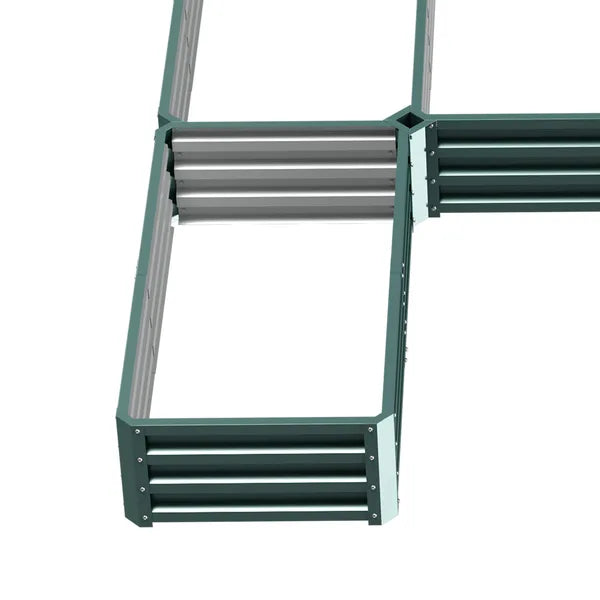 Steel Raised Garden Bed, Set of 5 Large Box Planters for Outdoor Plants Vegetables Flowers Herbs, 8x8x1ft, Green - product image 11