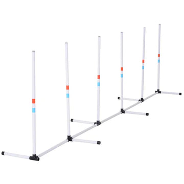Sturdy Dog Weaves Poles Pet Speed and Agility Equipment Dogs Obstacle Outdoor with Storage Bag - product image 1