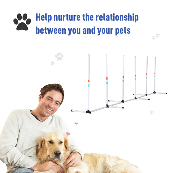 Sturdy Dog Weaves Poles Pet Speed and Agility Equipment Dogs Obstacle Outdoor with Storage Bag - product image 5