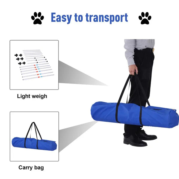 Sturdy Dog Weaves Poles Pet Speed and Agility Equipment Dogs Obstacle Outdoor with Storage Bag - product image 4