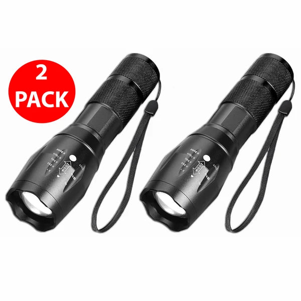 2 Pack Zoomable LED Tactical Flashlights with 5 Modes and AAA Battery Holders - product view 4