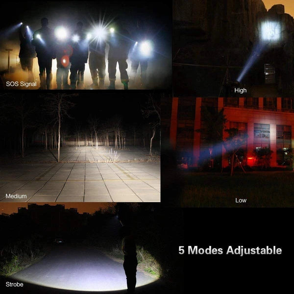 2 Pack Zoomable LED Tactical Flashlights with 5 Modes and AAA Battery Holders - product view 11