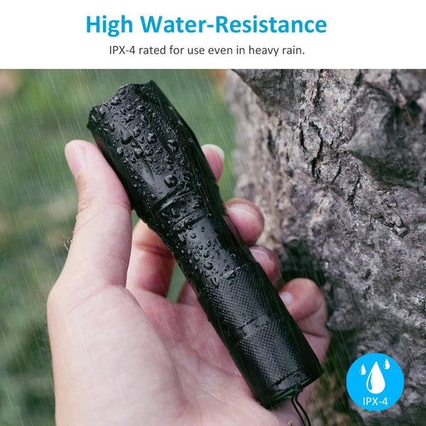 2 Pack Zoomable LED Tactical Flashlights with 5 Modes and AAA Battery Holders - product view 3