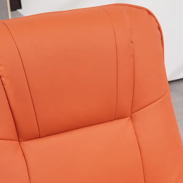 HOMCOM Swivel Recliner Chair with Footrest 145 Degree Recline Orange - product image 7