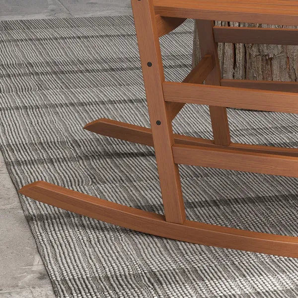 3 Piece Teak Poplar Wood Outdoor Rocking Chair Set with Side Table - product image 8
