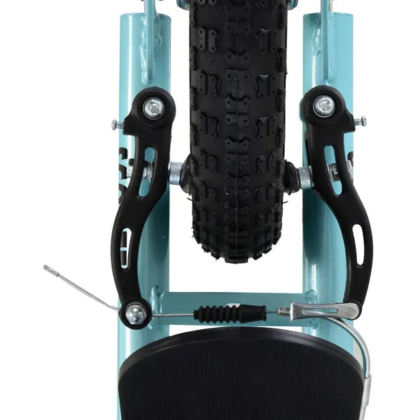 Aosom Teens Scooter Kick Scooter, Adjustable Handlebar, Dual Brakes, Inflatable Wheels, Blue, for 5+ - product image 14
