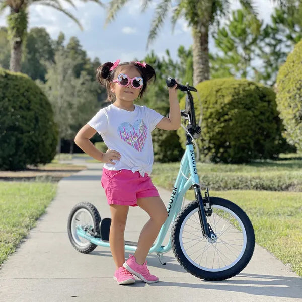 Aosom Teens Scooter Kick Scooter, Adjustable Handlebar, Dual Brakes, Inflatable Wheels, Blue, for 5+ - product image 8