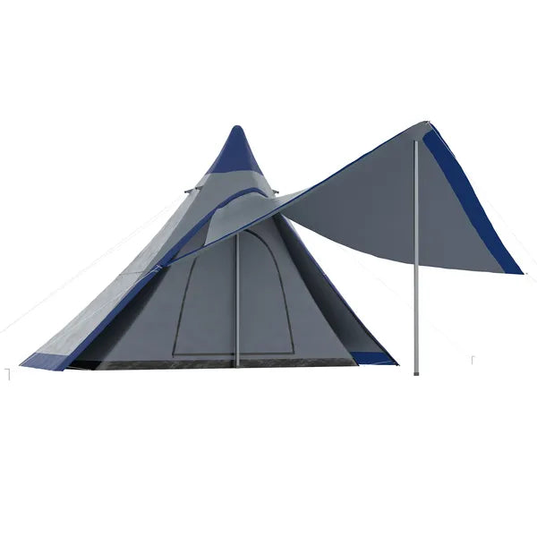 Teepee Camping Tent Easy Set-Up with Porch Blue for 2-3 Person Outdoor Hiking - product image 6