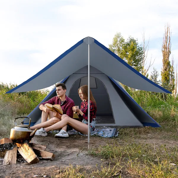 Teepee Camping Tent Easy Set-Up with Porch Blue for 2-3 Person Outdoor Hiking - product image 10