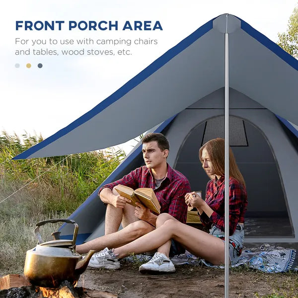 Teepee Camping Tent Easy Set-Up with Porch Blue for 2-3 Person Outdoor Hiking - product image 4