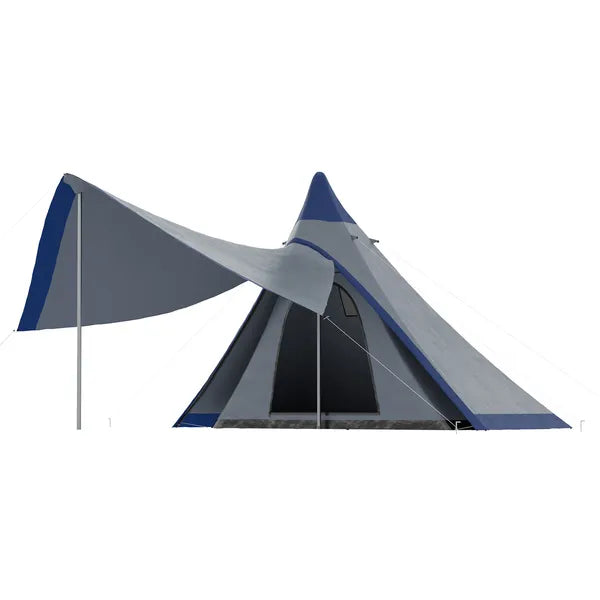 Teepee Camping Tent Easy Set-Up with Porch Blue for 2-3 Person Outdoor Hiking - product image 11