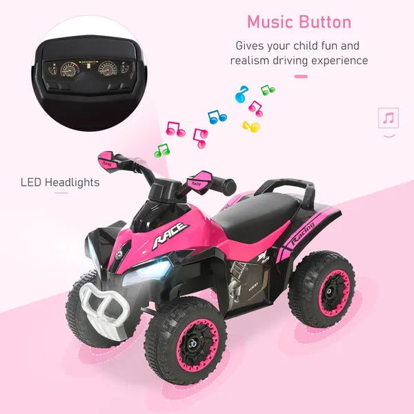 Aosom Toddler Push Car Foot-to-Floor 4 Wheels Music Light Pink for Kids 18-36 Months - product image 4