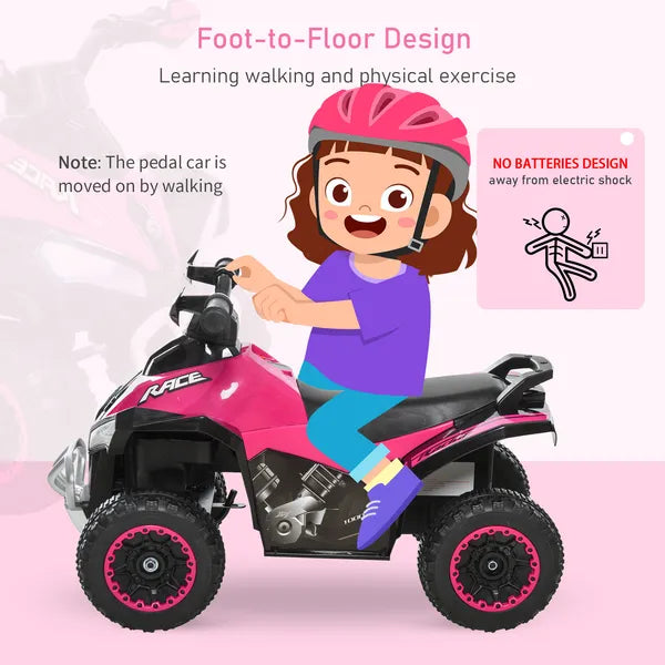 Aosom Toddler Push Car Foot-to-Floor 4 Wheels Music Light Pink for Kids 18-36 Months - product image 6