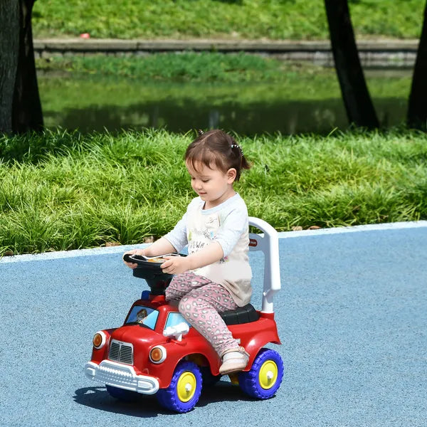Toddler Ride On Fire Truck with Music, Horn, Under Seat Storage, for Kids 18-36 Months, Red - product image 2