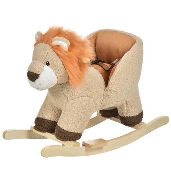 Qaba Plush Rocking Lion with Seat Belt and Sound Brown for Ages 18-36 Months - product image 11