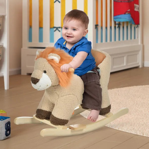 Qaba Plush Rocking Lion with Seat Belt and Sound Brown for Ages 18-36 Months - product image 2