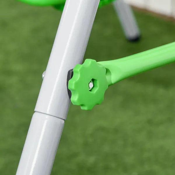 Outsunny Toddler Swing Set with Metal Stand, Safety Seat Belt for Kids Aged 6-36 Months, Backyard Indoor and Outdoor Use, Green - product image 9