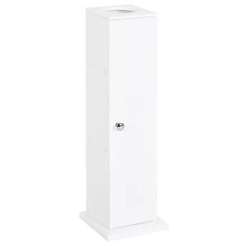 HOMCOM Toilet Paper Storage Cabinet 26" Narrow Bathroom Organizer Floor Standing White - product image 1