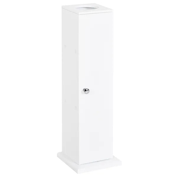 HOMCOM Toilet Paper Storage Cabinet 26" Narrow Bathroom Organizer Floor Standing White - product image 1
