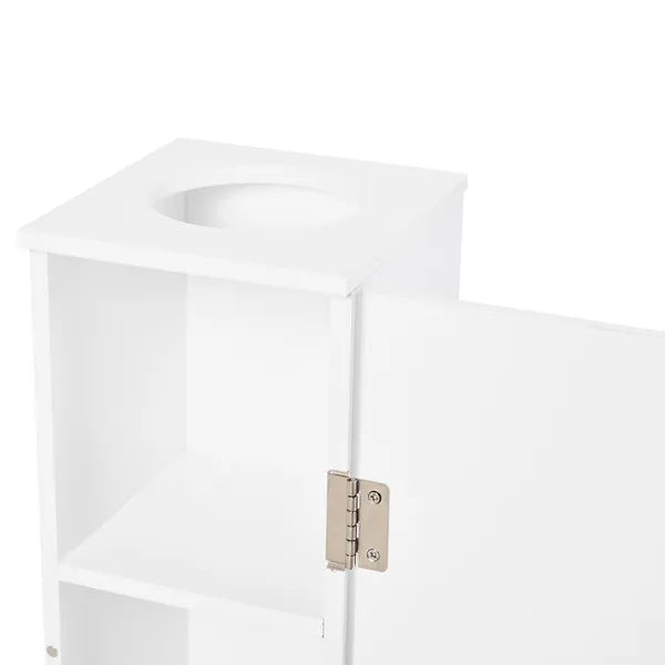 HOMCOM Toilet Paper Storage Cabinet 26" Narrow Bathroom Organizer Floor Standing White - product image 7