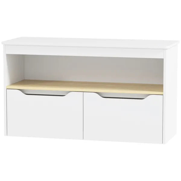 Toy Storage Organizer with 2 Drawers, Toy Shelf, Large Top, for Bedroom, Nursery, Living Room, White - product image 1