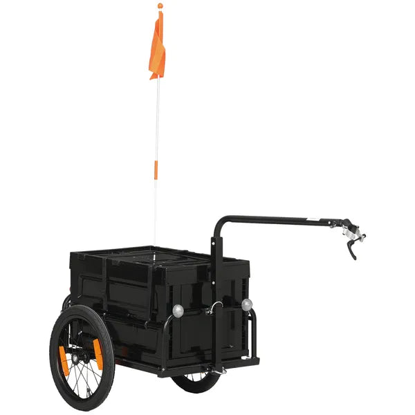 Trailer for Bike, Bicycle Cargo Trailer with Removable Storage Box, Galvanized Bottom - product image 11