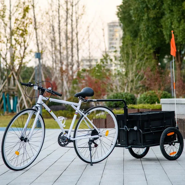 Trailer for Bike, Bicycle Cargo Trailer with Removable Storage Box, Galvanized Bottom - product image 10