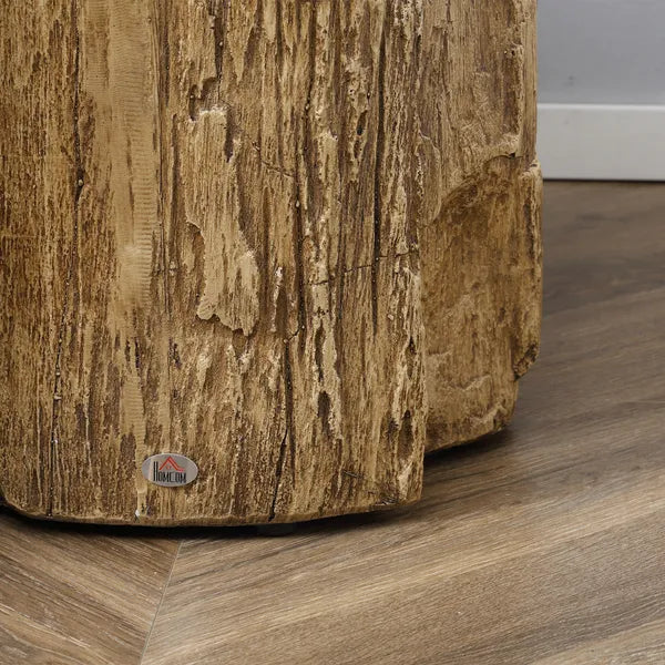 HOMCOM Tree Stump Stool Side Table Round Tabletop Wood Grain Finish Indoor Outdoor Natural - product image 9