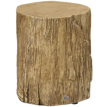 HOMCOM Tree Stump Stool Side Table Round Tabletop Wood Grain Finish Indoor Outdoor Natural - product image 1