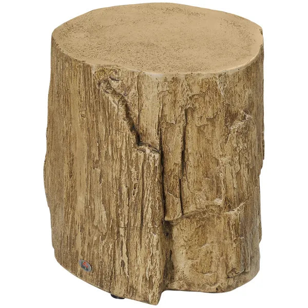 HOMCOM Tree Stump Stool Side Table Round Tabletop Wood Grain Finish Indoor Outdoor Natural - product image 11