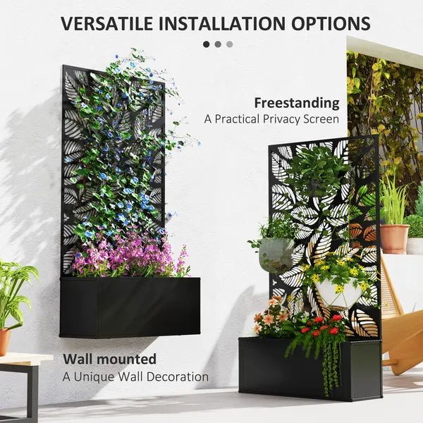 Outsunny Trellis Garden Bed, Freestanding or Wall Mounted Flower Bed for Climbing Plants, Outside Garden, Inside Balcony - product image 5