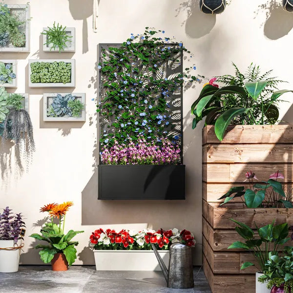 Outsunny Trellis Garden Bed, Freestanding or Wall Mounted Flower Bed for Climbing Plants, Outside Garden, Inside Balcony - product image 7