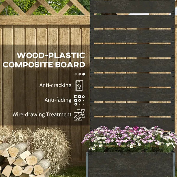 Outsunny Trellis Planter for Climbing Plants, Raised Garden Bed with Trellis, Planter Box for Outdoor, 28.25 Inch x 15 Inch x 59 Inch, Black - product image 5