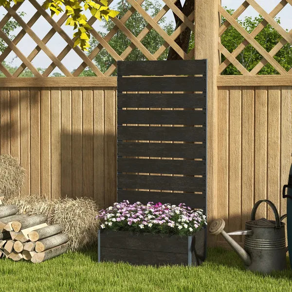 Outsunny Trellis Planter for Climbing Plants, Raised Garden Bed with Trellis, Planter Box for Outdoor, 28.25 Inch x 15 Inch x 59 Inch, Black - product image 10