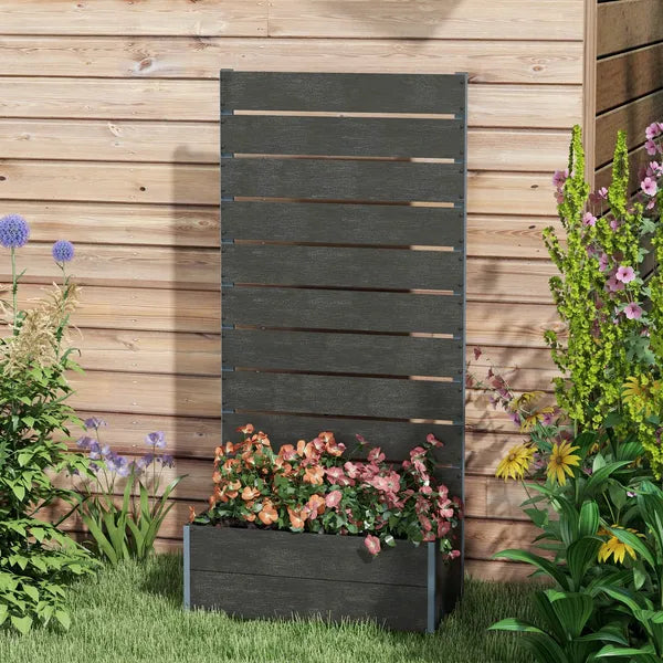 Outsunny Trellis Planter for Climbing Plants, Raised Garden Bed with Trellis, Planter Box for Outdoor, 28.25 Inch x 15 Inch x 59 Inch, Black - product image 7