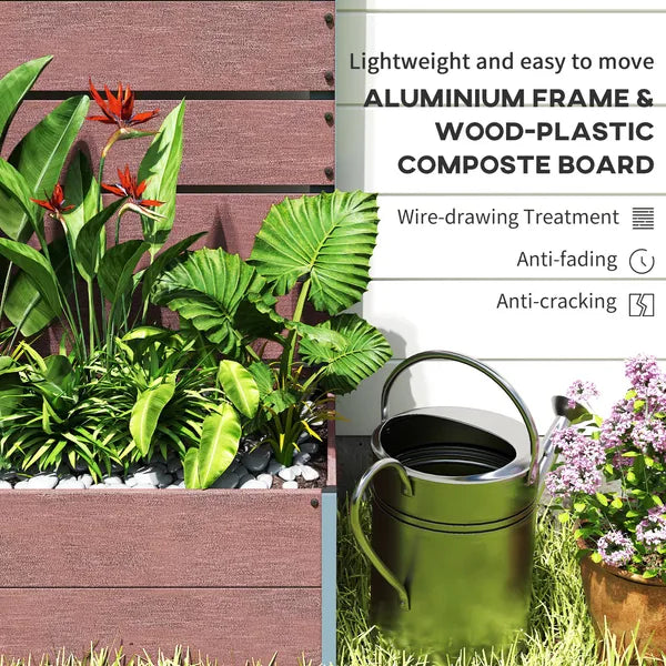 Outsunny Trellis Planter for Climbing Plants, Raised Garden Bed with Trellis, Planter Box for Outdoor, 28.25 Inch x 15 Inch x 59 Inch, Brown - product image 5