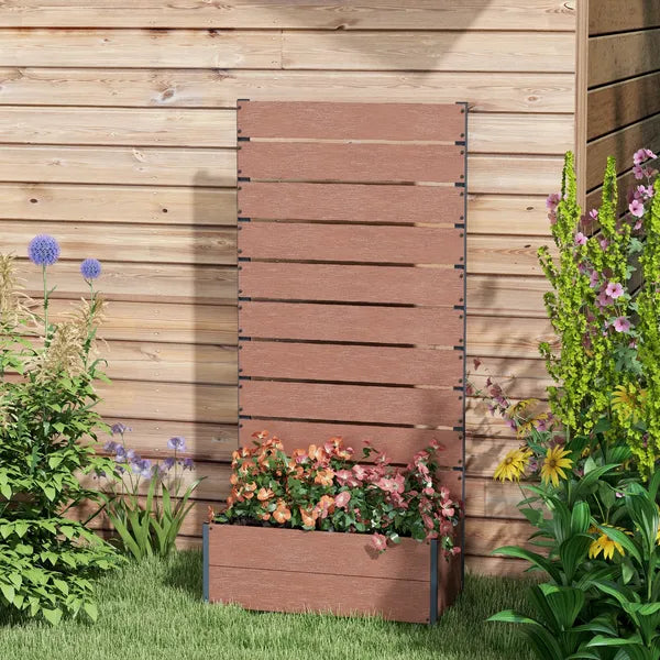 Outsunny Trellis Planter for Climbing Plants, Raised Garden Bed with Trellis, Planter Box for Outdoor, 28.25 Inch x 15 Inch x 59 Inch, Brown - product image 9