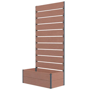 Outsunny Trellis Planter for Climbing Plants, Raised Garden Bed with Trellis, Planter Box for Outdoor, 28.25 Inch x 15 Inch x 59 Inch, Brown - product image 1