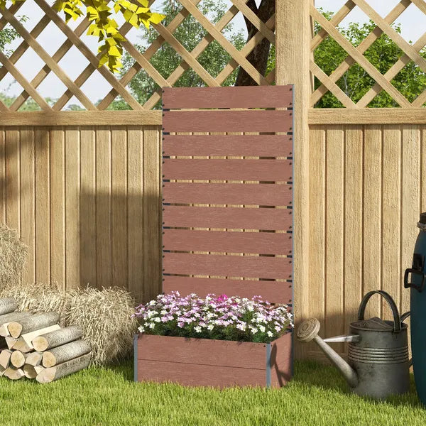 Outsunny Trellis Planter for Climbing Plants, Raised Garden Bed with Trellis, Planter Box for Outdoor, 28.25 Inch x 15 Inch x 59 Inch, Brown - product image 10