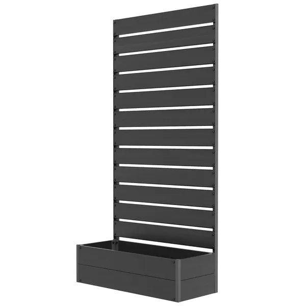 Outsunny Trellis Planter for Climbing Plants, Raised Garden Bed with Trellis, Planter Box for Outdoor Garden, Black - product image 1