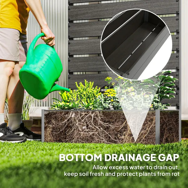 Outsunny Trellis Planter for Climbing Plants, Raised Garden Bed with Trellis, Planter Box for Outdoor Garden, Black - product image 7