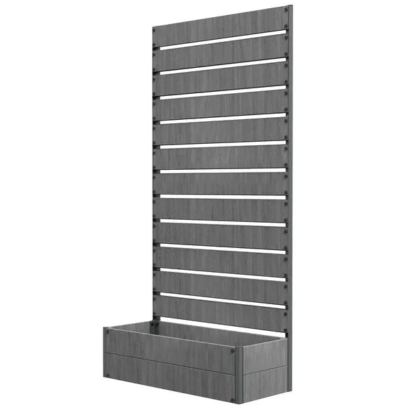 Outsunny Trellis Planter for Climbing Plants, Raised Garden Bed with Trellis, Planter Box for Outdoor Garden, Dark Gray - product image 1