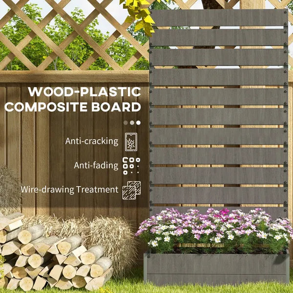 Outsunny Trellis Planter for Climbing Plants, Raised Garden Bed with Trellis, Planter Box for Outdoor Garden, Dark Gray - product image 5