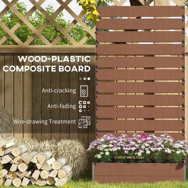 Outsunny Trellis Planter for Climbing Plants, Raised Garden Bed with Trellis, Planter Box for Outdoor, Garden, Light Brown - product image 5