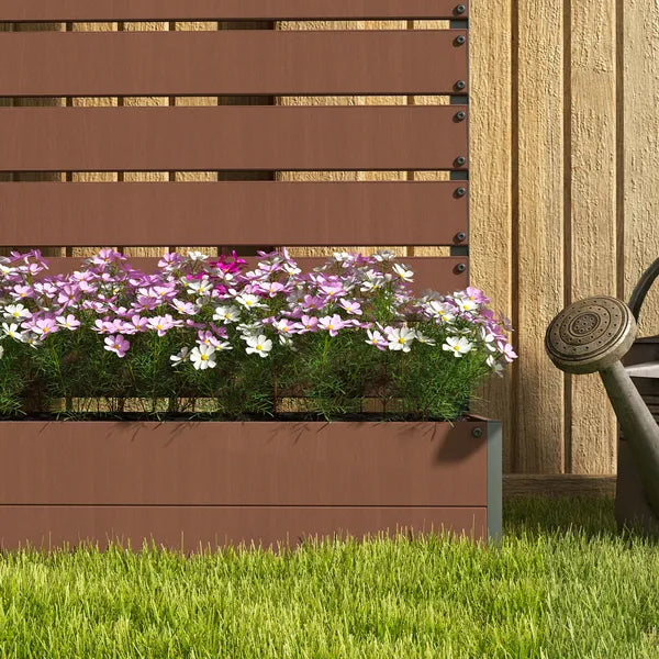Outsunny Trellis Planter for Climbing Plants, Raised Garden Bed with Trellis, Planter Box for Outdoor, Garden, Light Brown - product image 7