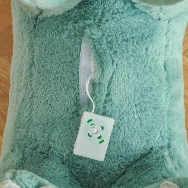 Triceratops Rocking Horse Plush Toy for Toddlers 3-6 Years Green Realistic Sounds Ride-On - product image 9
