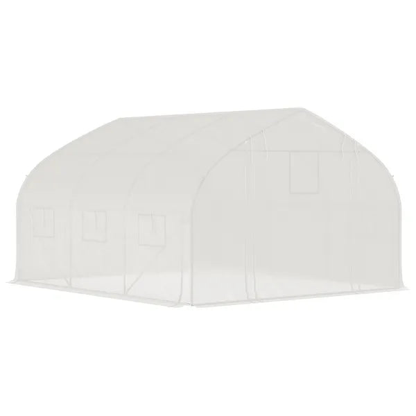 Tunnel Greenhouse 11.5' with Steel Hoops Mesh Door and Windows - product image 8