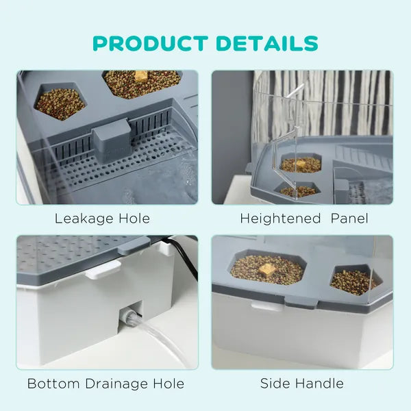 PawHut Turtle Tank Kit with Basking Platform, Water Pump, Filter, Easy Clean Reptile Habitat - product image 6