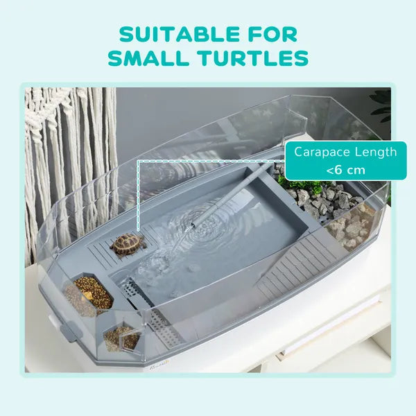 PawHut Turtle Tank Kit with Basking Platform, Water Pump, Filter, Easy Clean Reptile Habitat - product image 8