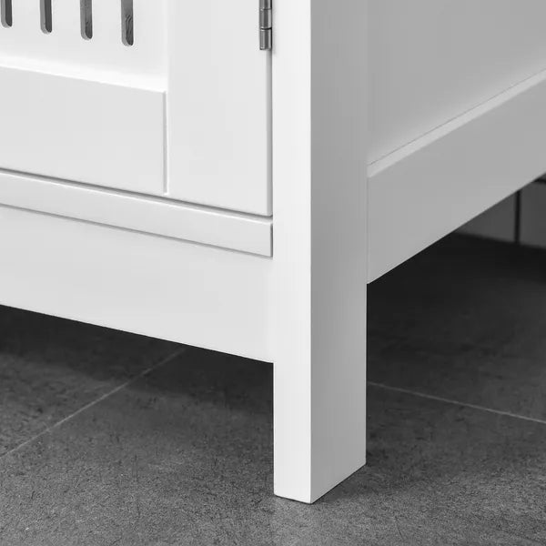 Kleankin Under Sink Storage Cabinet Bathroom 2 Doors Shelf White Pedestal Vanity Organizer - product image 14